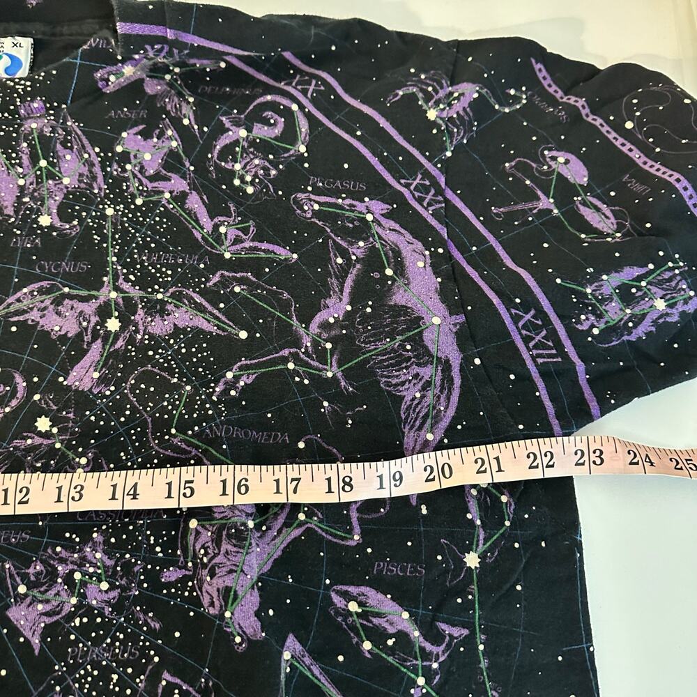 Liquid Blue Vintage 1993 Constellations Print Zodiac Graphic Tee Size XL Space - Picture 13 of 14